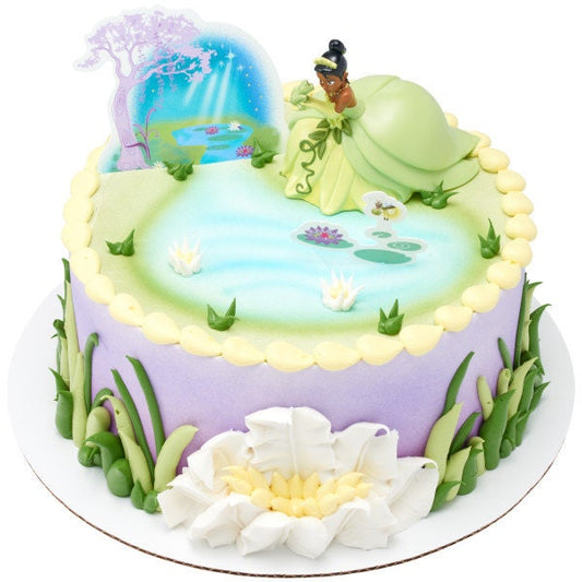 Disney Princess Tiana Cake Topper - Tiana kneeling Princess Frog Birthday Party Cake Decoration - Kids Birthday Decoset Craft Supply