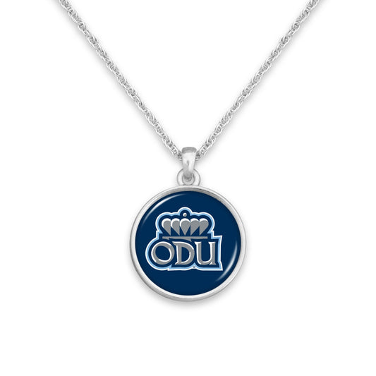 Officially Licensed OLD DOMINION MONARCHS Necklace - Pewter Charm Sterling Plated - Old Dominion University