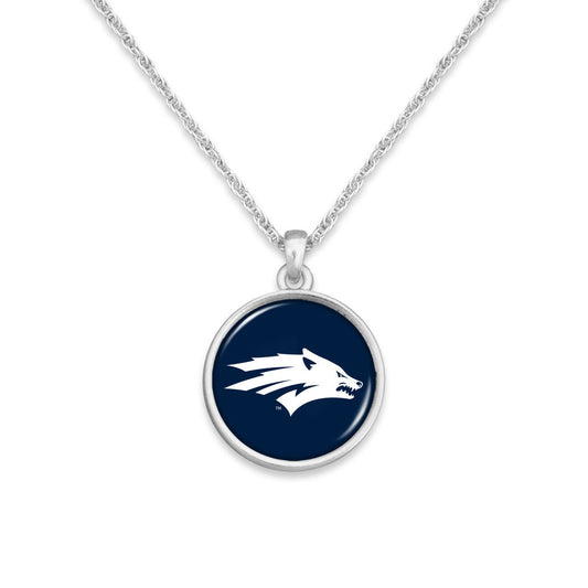 Officially Licensed NEVADA WOLF PACK Necklace - Pewter Charm Sterling Plated - University of Nevada