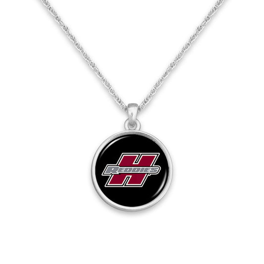 Officially Licensed HENDERSON STATE REDDIES Necklace - Pewter Charm Sterling Plated - Henderson State University