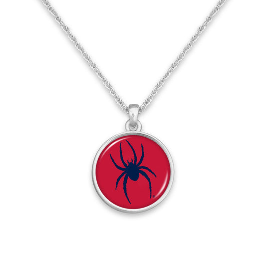 Officially Licensed RICHMOND SPIDERS Necklace - Pewter Charm Sterling Plated - The Citadel