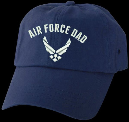 AIR FORCE Dad Embroidered Cap Hat - Made to Order - USAF Fathers Day Gift Cap with Official Logo - Officially Licensed!