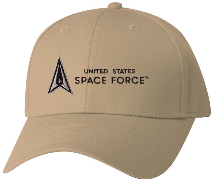 US SPACE FORCE Embroidered Cap Hat - Khaki United States Space Force Cap Hat with Velcro Adjustment Strap - Officially Licensed!