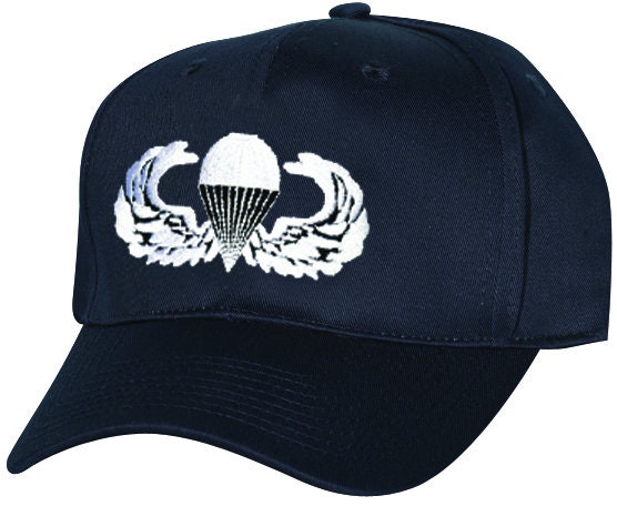 US ARMY Embroidered Cap Hat - Airborne Basic Paratrooper Jump Wings Army Cap with Official Logo - Officially Licensed!
