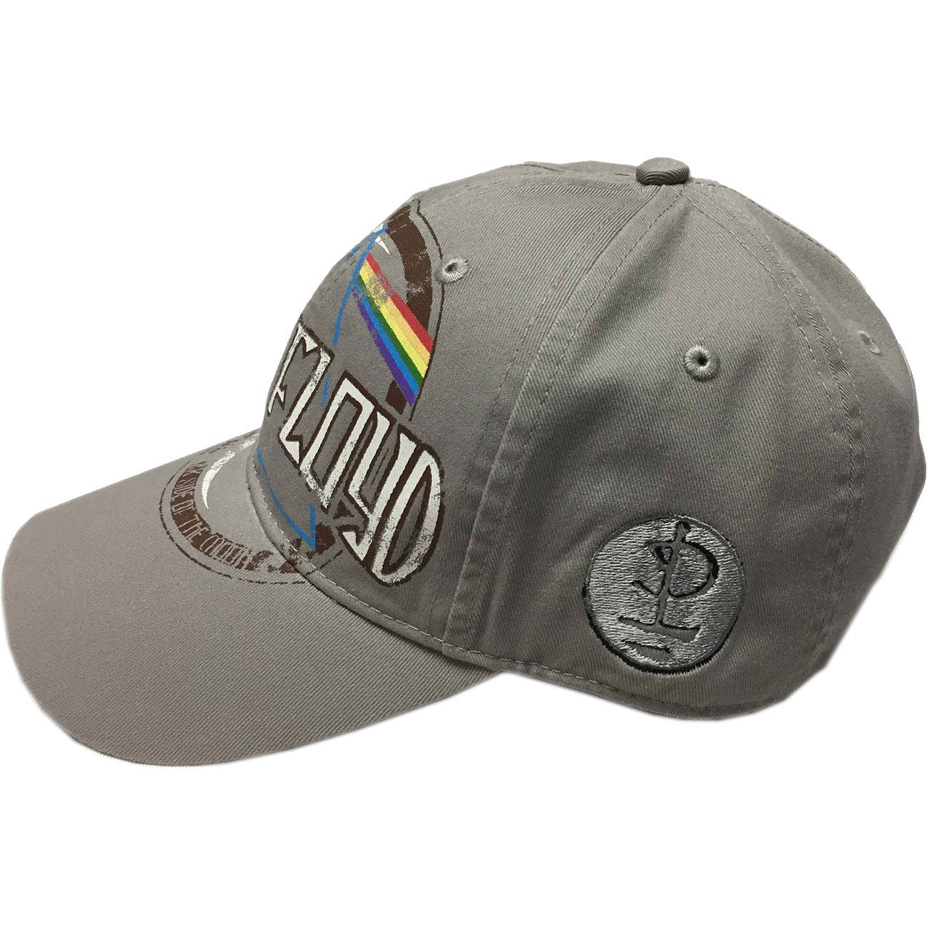 PINK FLOYD Unisex Cap Hat - Made to Order - Dark Side Moon Pink Floyd Distressed (Gray) Adjustable Baseball Cap DSOM - Officially Licensed!