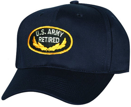 US ARMY RETIRED Embroidered Cap Hat - Made to Order - United States Army Retired Veteran Vet - Officially Licensed!