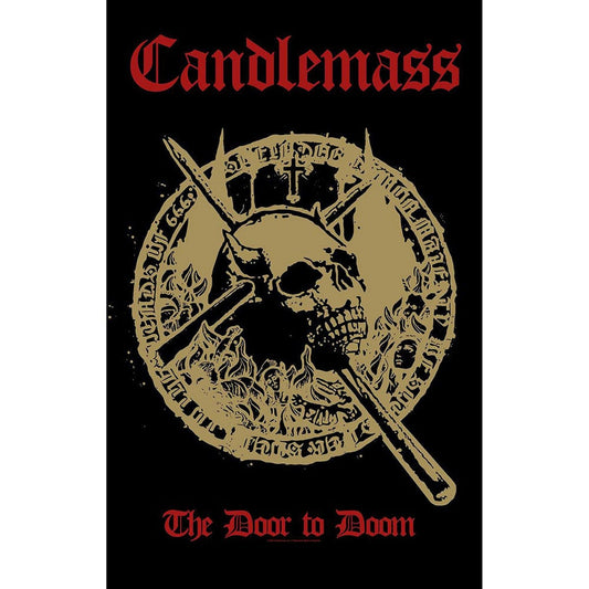 CANDLEMASS Textile Poster Flag - Approx 41x28 Inch - Candlemass The Door Is Doom Textile Fabric Poster - Officially Licensed