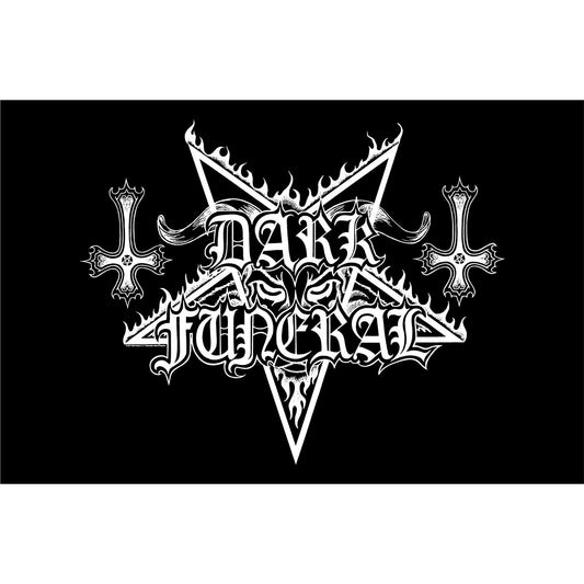 DARK FUNERAL Textile Poster Flag - Approx 41x28 Inch - Dark Funeral Logo Textile Fabric Poster - Officially Licensed