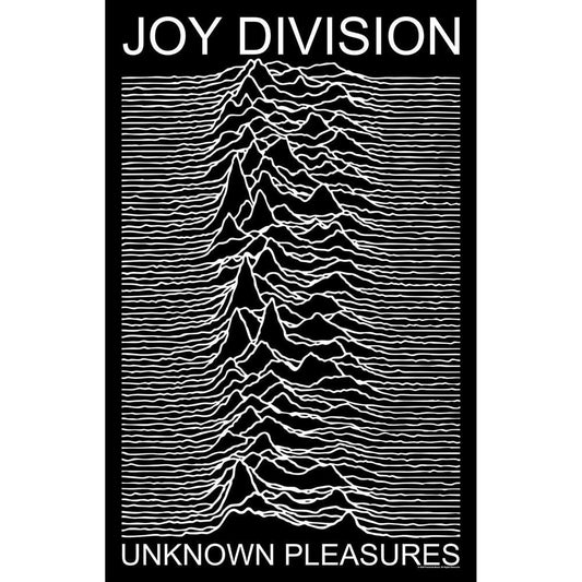 JOY DIVISION Textile Poster Flag - Approx 41x28 Inch - Joy Division Unknown Pleasures Textile Fabric Poster - Officially Licensed