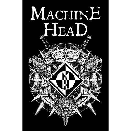 MACHINE HEAD Textile Poster Flag - Approx 41x28 Inch - Machine Head Crest Textile Fabric Poster - Officially Licensed
