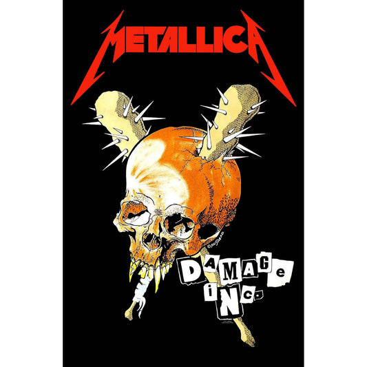 METALLICA Textile Poster Flag - Approx 41x28 Inch - Metallica Damage Inc. Textile Fabric Poster - Officially Licensed