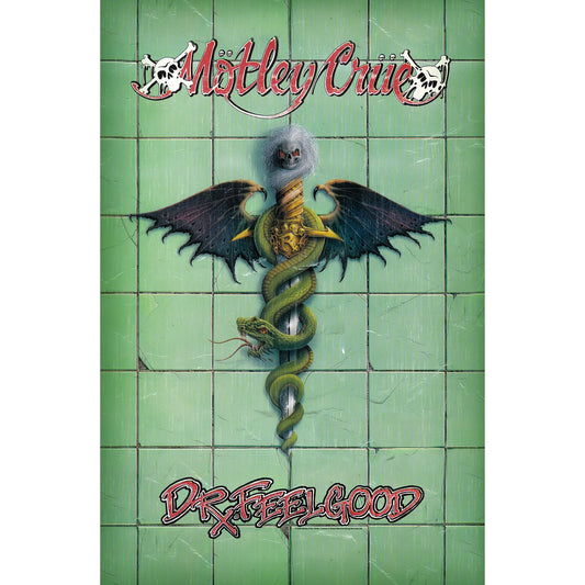 MOTLEY CRUE Textile Poster Flag - Approx 41x28 Inch - Motley Crue Doctor Feelgood Textile Fabric Poster - Officially Licensed