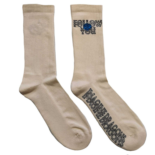 IMAGINE DRAGONS Socks - Imagine Dragons Follow You Unisex Ankle Socks - Men's Adult 8-12 - Officially Licensed Craft Costume Supply