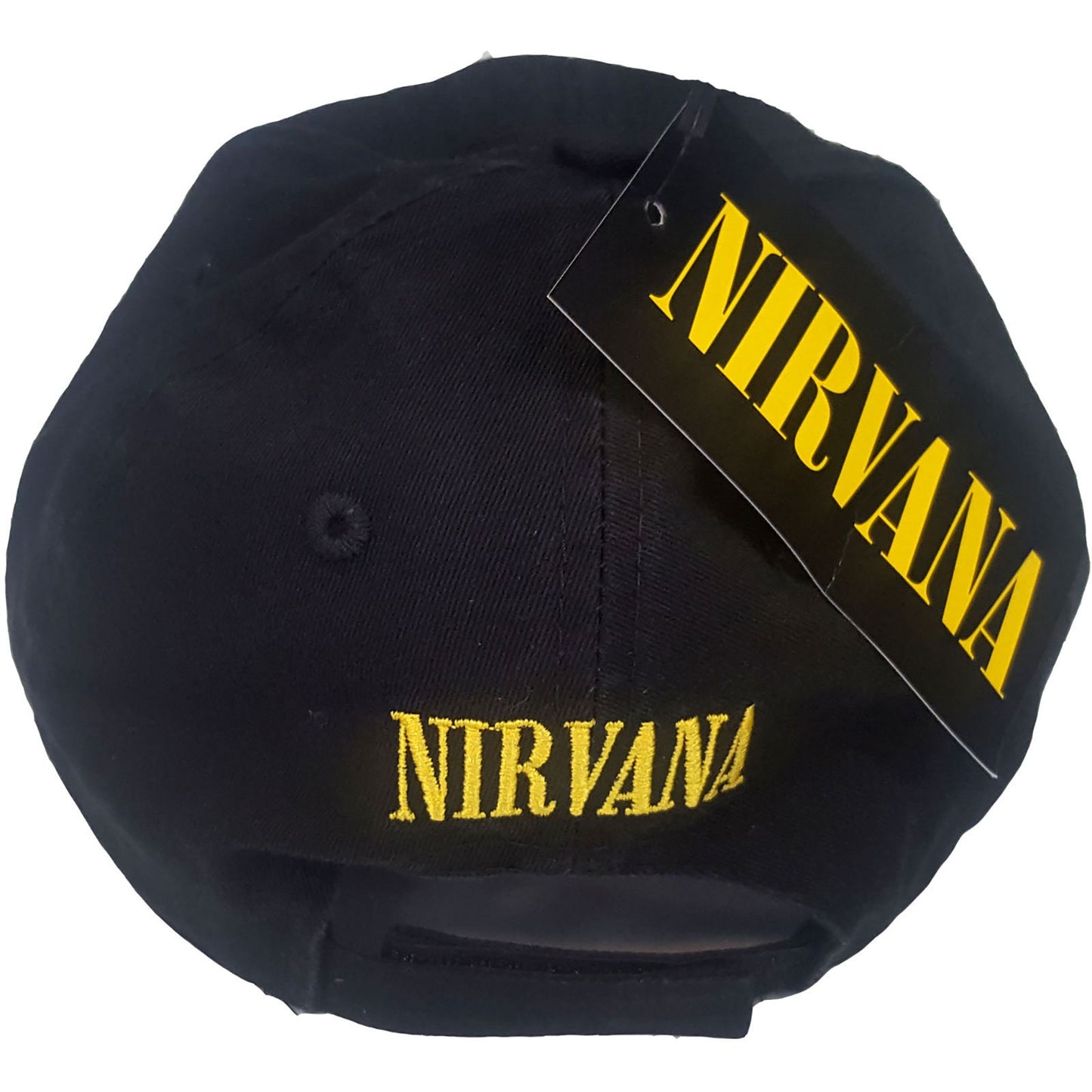 NIRVANA Unisex Cap Hat - Made to Order - Happy Face Logo Distressed Nirvana Adjustable Baseball Cap - Officially Licensed!