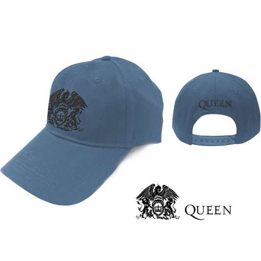 QUEEN Unisex Cap Hat - Made to Order - Black Classic Crest Queen Adjustable Snapback Baseball Cap - Officially Licensed!