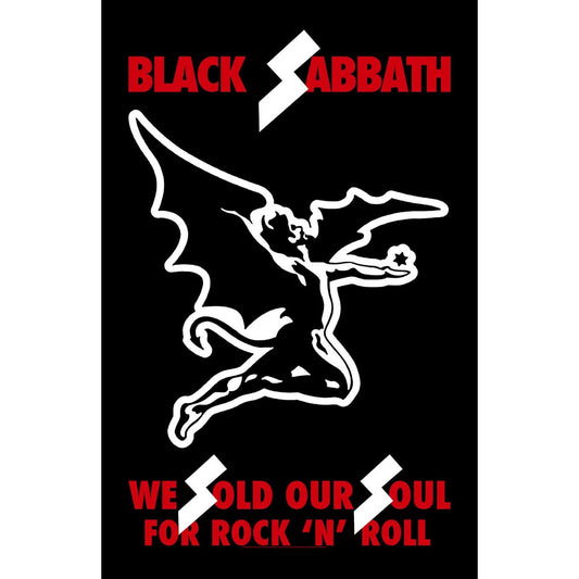 BLACK SABBATH Textile Poster Flag - Approx 41x28 Inch - Black Sabbath Sold Our Souls Textile Fabric Poster - Officially Licensed