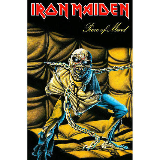 IRON MAIDEN Textile Poster Flag - Approx 41x28 Inch - Iron Maiden Piece Of Mind Textile Fabric Poster - Officially Licensed