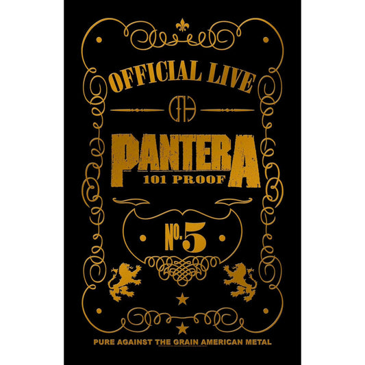 PANTERA Textile Poster Flag - Approx 41x28 Inch - Pantera 101 Proof Textile Fabric Poster - Officially Licensed