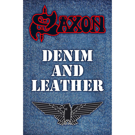 SAXON Textile Poster Flag - Approx 41x28 Inch - Saxon Denim and Leather Textile Fabric Poster - Officially Licensed