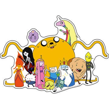 ADVENTURE TIME Group Photo Sticker Decal - 5.5x4 Inch - Finn Jake Dog Cartoon Network  Vinyl Decal Sticker Craft Supply