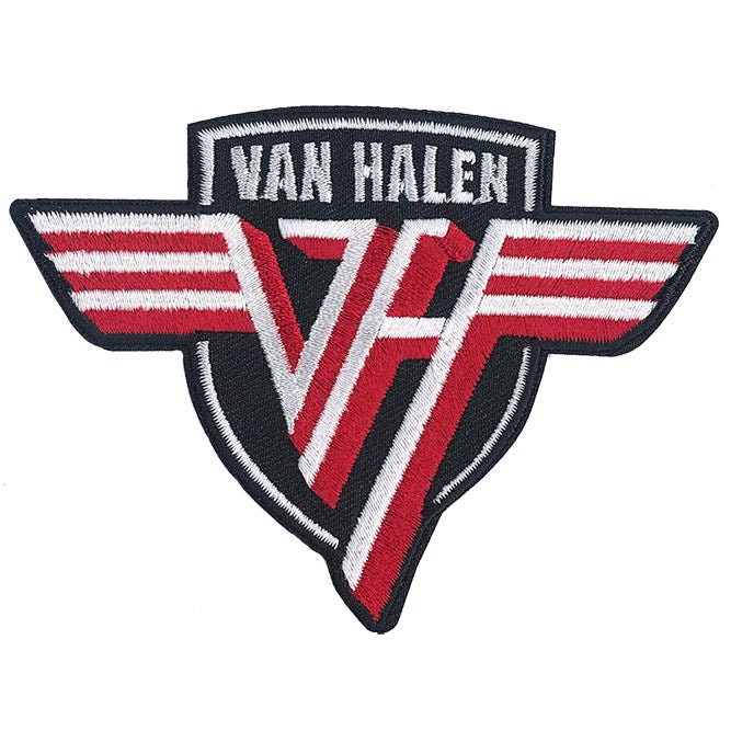 VAN HALEN Shield Logo Patch - 4x3.5 Inch - Embroidered Rock Band Patch Applique Craft Supply