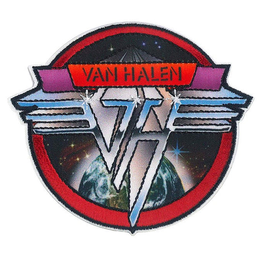 VAN HALEN Space Logo Patch - 3.75x3.25 Inch - Embroidered Rock Band Patch Applique Craft Supply