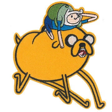 ADVENTURE TIME Finn & Jake Search Patch - 3.8x4 Inch - Cartoon Network Embroidered Patch Applique Craft Supply