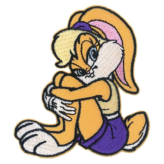 LOLA BUNNY Patch - 3x3.5 Inch - Bugs Bunny Looney Tunes Cartoon Classic Embroidered Patch Applique Craft Supply