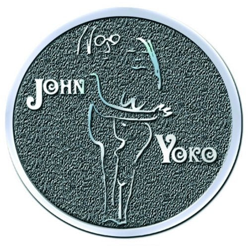 JOHN LENNON Cast Metal Pin Badge - Approx 1 Inch - John Lennon John & Yoko - Pinback Badge Button Lapel With Butterfly Clutch Attachment