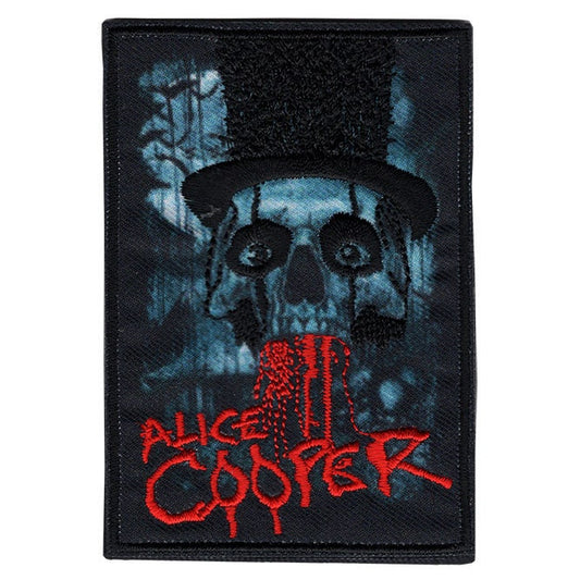 ALICE COOPER Bloody Skull Patch - 2.75x3.75 Inch - Embroidered Rock Band Patch Applique Craft Supply