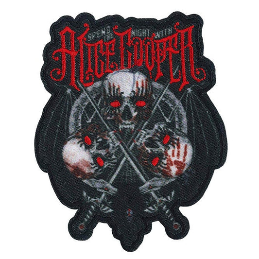 ALICE COOPER Vampire Skulls Patch - 3.5x4 Inch - Embroidered Rock Band Patch Applique Craft Supply