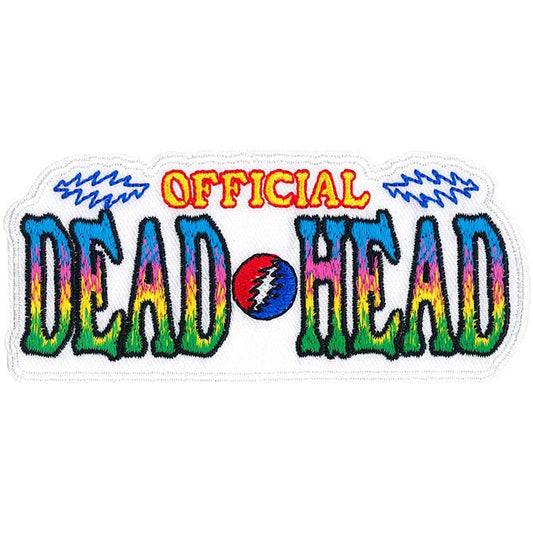 GRATEFUL DEAD Official Dead Head Patch - 4.75x2.75 Inch - Embroidered Rock Band Patch Applique Craft Supply
