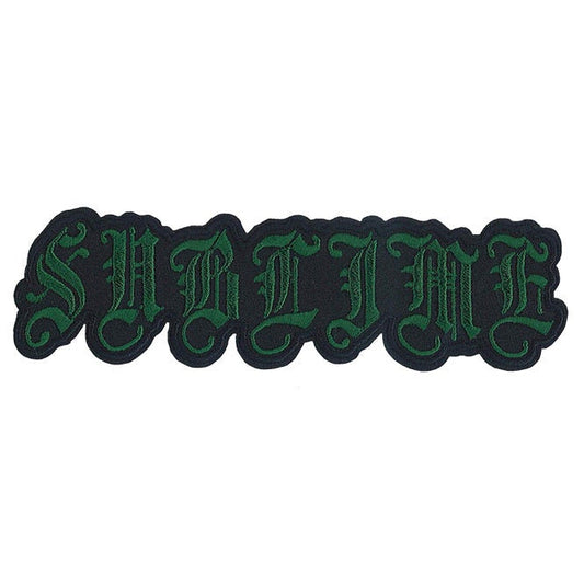 SUBLIME Old English Logo Patch - 5.25x1.75 Inch - Embroidered Punk Rock Band Patch Applique Craft Supply