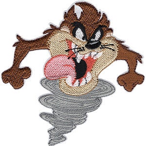 TASMANIAN DEVIL Patch - 4x4 Inch - Taz Crazy Looney Tunes Cartoon Classic Embroidered Patch Applique Craft Supply