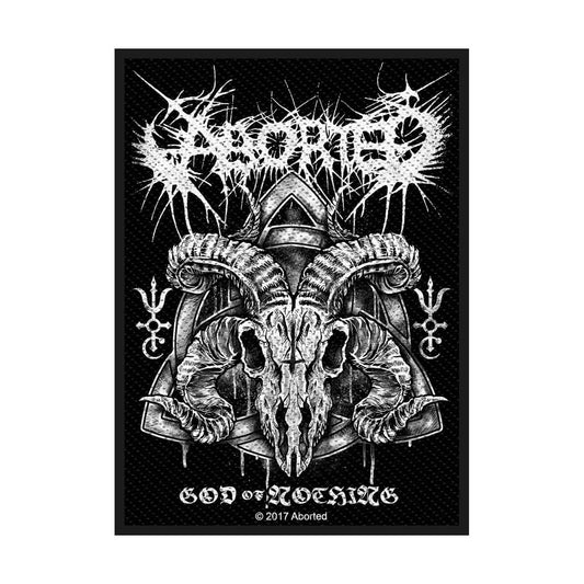 ABORTED God of Nothing Patch - 4x3 Inch - ABORTED God of Nothing Embroidered Patch Applique Craft Supply - Officially Licensed