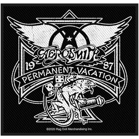 AEROSMITH Patch - 4x4 Inch - Aerosmith Permanent Vacation Embroidered Patch Applique Craft Supply - Officially Licensed