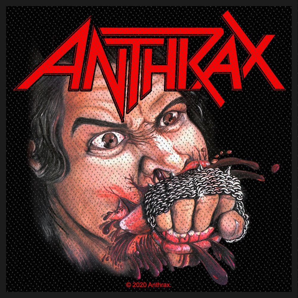 ANTHRAX Fistful of Metal Patch - Approx 4x4 Inch - Anthrax Fistful of Metal Embroidered Patch Applique Craft Supply - Officially Licensed