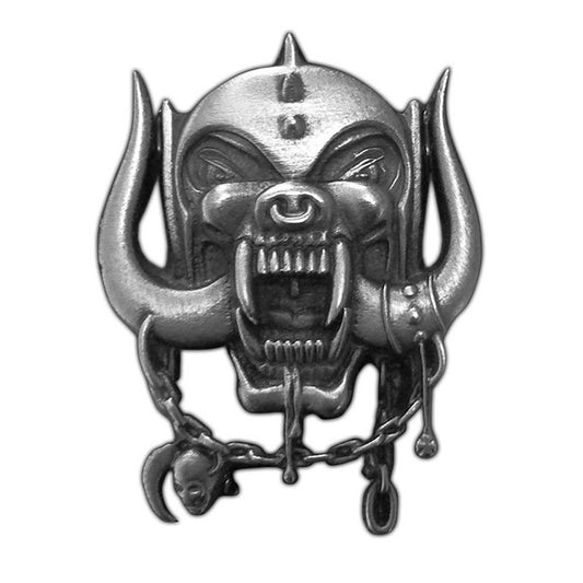MOTORHEAD Cast Metal Pin Badge - Approx 1 Inch - Motorhead War Pig - Pinback Badge Button Lapel With Butterfly Clutch Attachment
