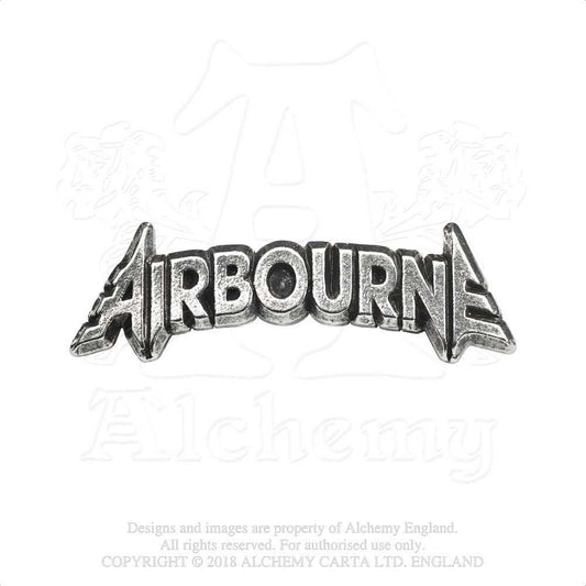 AIRBOURNE Cast Metal Pin Badge - Approx 1 Inch - Airbourne Logo - Pinback Badge Button Lapel With Butterfly Clutch Attachment