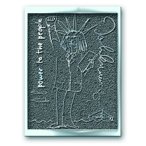 JOHN LENNON Cast Metal Pin Badge - Approx 1 Inch - Lennon Power to the People - Pinback Badge Button Lapel With Butterfly Clutch Attachment