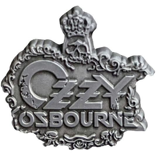 OZZY OSBOURNE Cast Metal Pin Badge - Approx 1 Inch - Ozzy Osbourne Crest - Pinback Badge Button Lapel With Butterfly Clutch Attachment