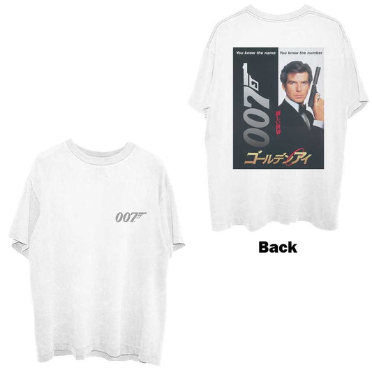 JAMES BOND 007 Goldeneye Japanese Poster T-Shirt Unisex - Made to Order - Front/Back Design T-Shirt Men Women - Pierce Brosnan Classic Movie