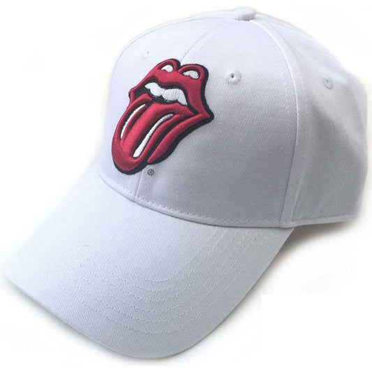 THE ROLLING STONES Unisex Cap Hat - Made to Order - White Rolling Stones Classic Tongue Adjustable Baseball Cap - Officially Licensed!