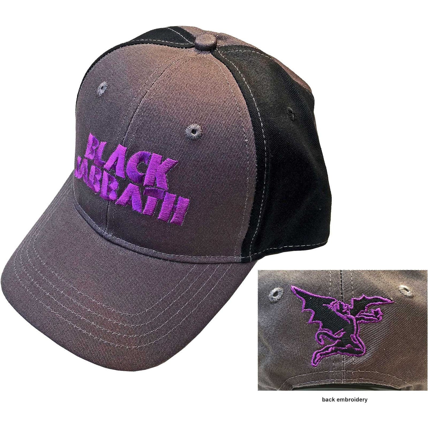 BLACK SABBATH Unisex Cap Hat - Made to Order - Black Charcoal Grey Black Sabbath Wavy Logo Adjustable Baseball Cap - Officially Licensed!
