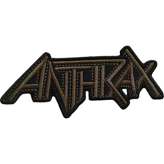 ANTHRAX Brown  Logo Patch - 4x2 Inch - Anthrax Brown Copper Embroidered Patch Applique Craft Supply - Officially Licensed