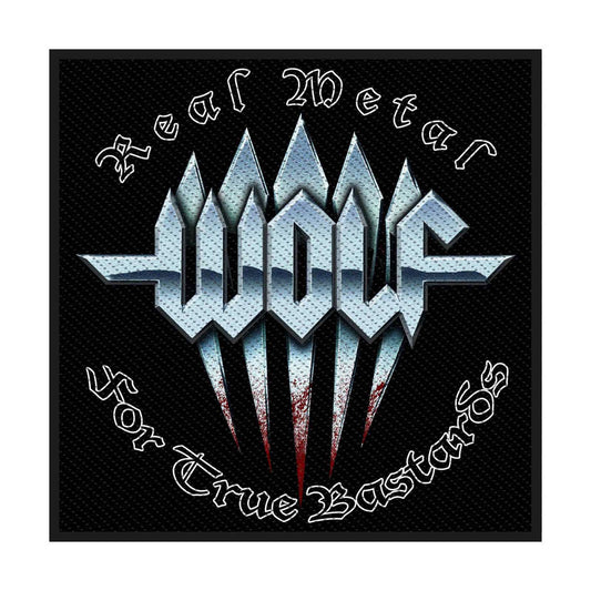 WOLF Patch - 3x4 Inch - Real Metal for True B@stards Metal Band Embroidered Patch Applique Craft Supply - Officially Licensed