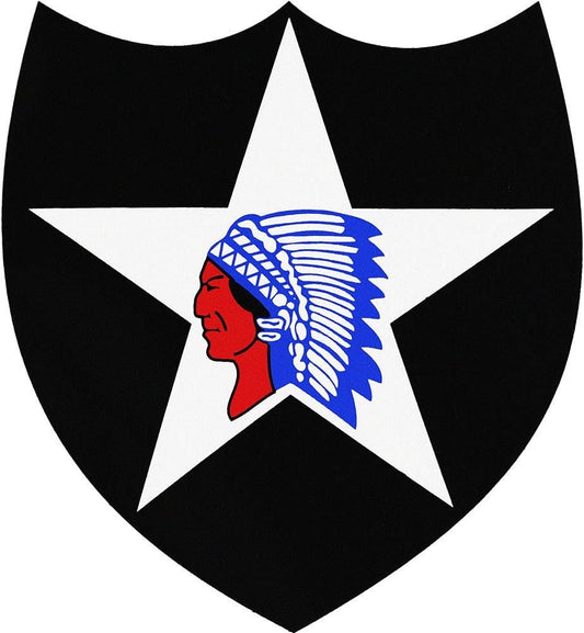 ARMY 2nd Infantry Division Combat Service Badge Decal Sticker - United States ARMY Decal For Car Truck Window Vehicle Military Craft Supply
