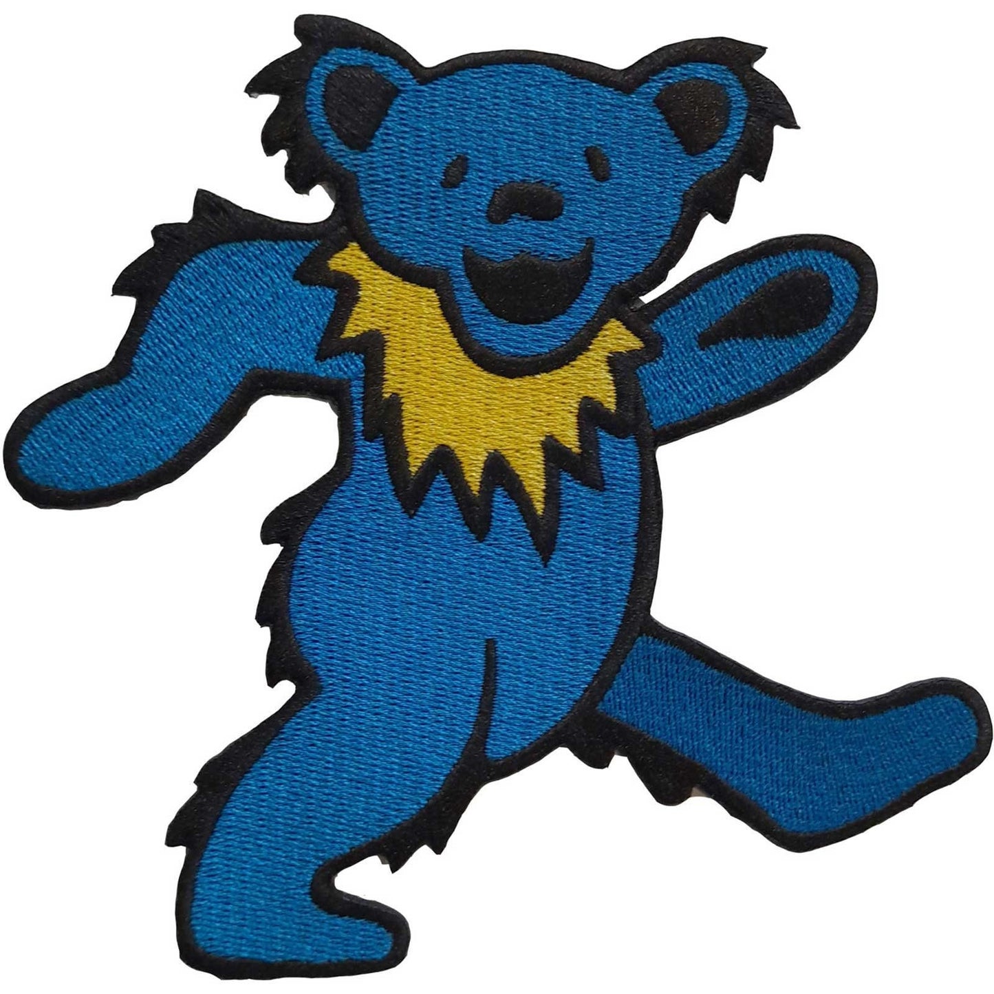 GRATEFUL DEAD Blue Dancing Bear Patch - 2x2 Inch - Jerry Garcia Rock Band Embroidered Patch Applique Craft Supply - Officially Licensed