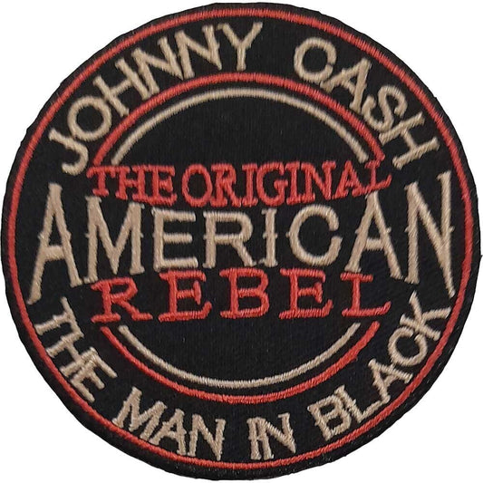 JOHNNY CASH American Rebel Patch - 3 Inch - Legendary Country Singer Embroidered Patch Applique Craft Supply - Officially Licensed