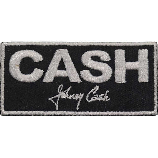 JOHNNY CASH Block Design Patch - 3x1.75 Inch - Legendary Country Singer Embroidered Patch Applique Craft Supply - Officially Licensed